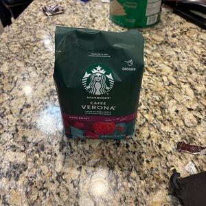 Starbucks Caffè Verona Dark Roast Coffee - Green and Maroon Packaging
